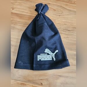 Puma Black Baby Knit Cap with Logo
